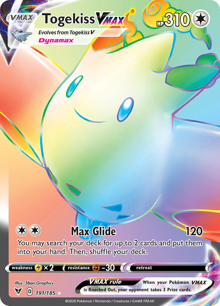 Pokemon | Togekiss VMAX (191/185) [Sword & Shield: Vivid Voltage] | The Nerd Merchant