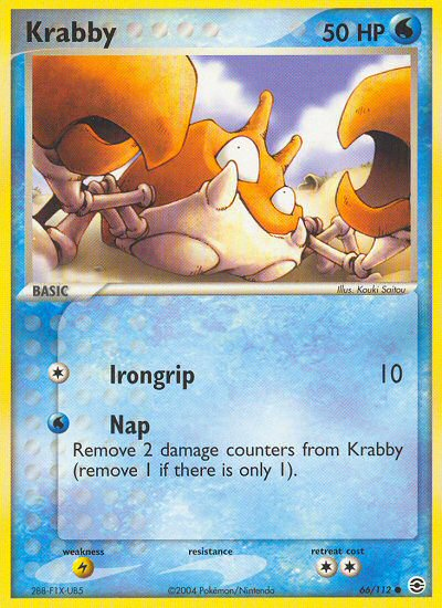 Pokemon | Krabby (66/112) [EX: FireRed & LeafGreen] | The Nerd Merchant