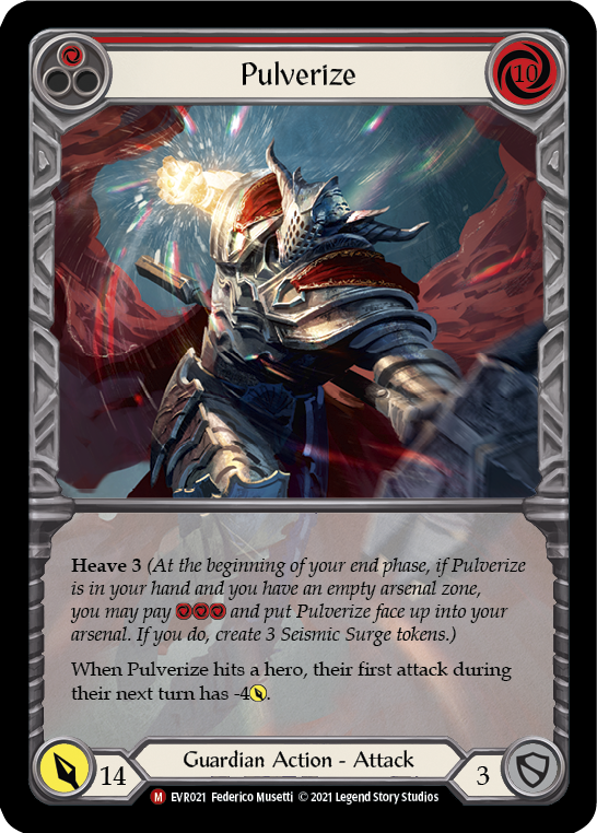Flesh and Blood TCG | Pulverize [EVR021] (Everfest)  1st Edition Extended Art Rainbow Foil | The Nerd Merchant