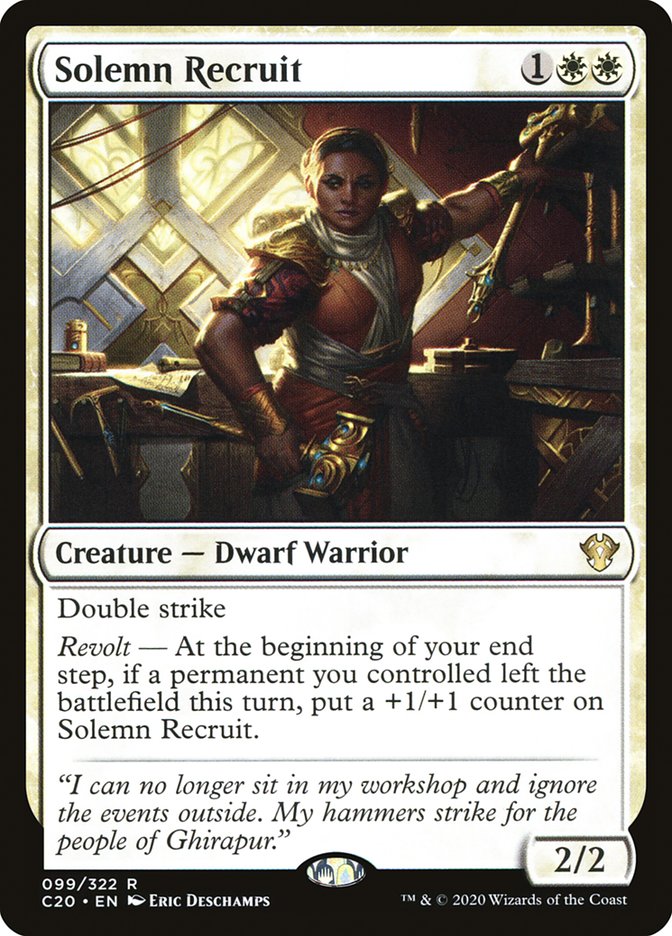 Magic | Solemn Recruit [Commander 2020] | The Nerd Merchant