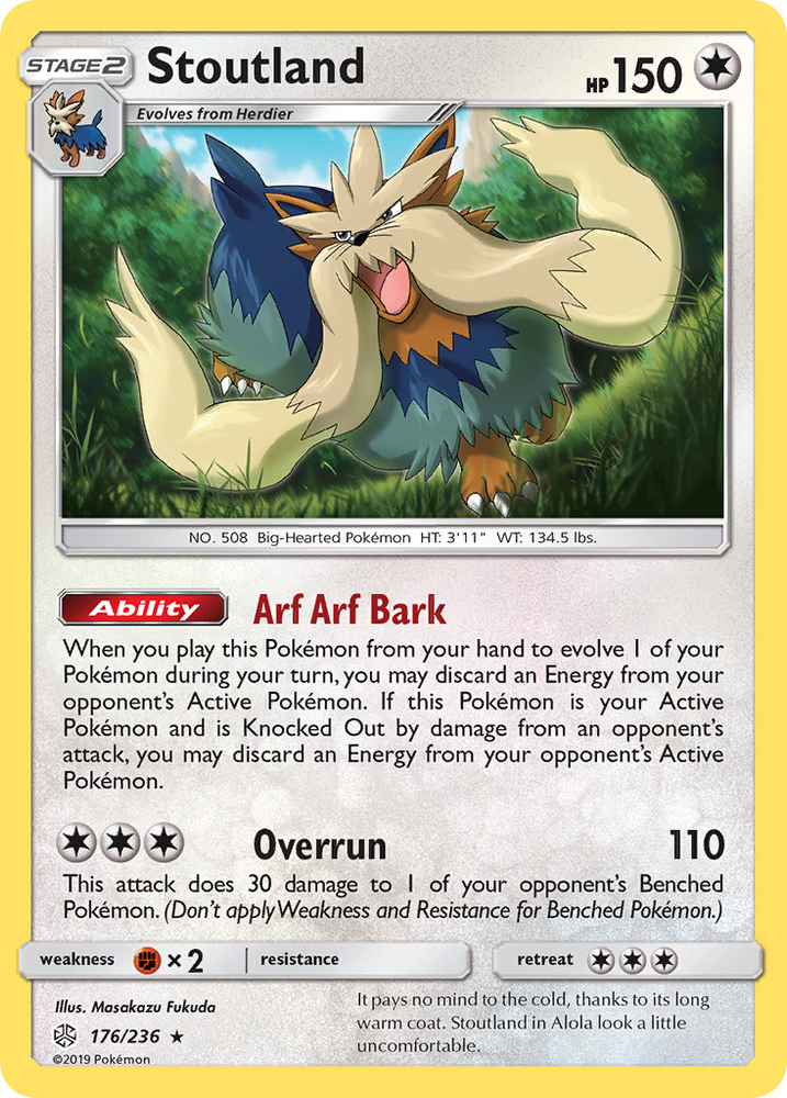 Pokemon| Stoutland (176/236) [Sun & Moon: Cosmic Eclipse] | The Nerd Merchant