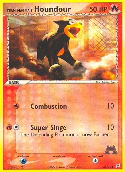 Pokemon | Team Magma's Houndour (62/95) [EX: Team Magma vs Team Aqua] | The Nerd Merchant