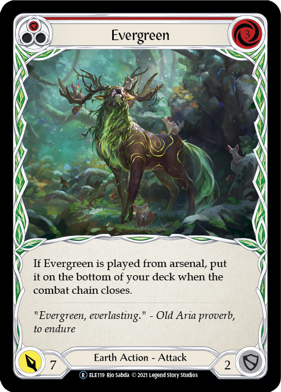 Flesh and Blood TCG | Evergreen (Red) [U-ELE119] (Tales of Aria Unlimited)  Unlimited Rainbow Foil | The Nerd Merchant