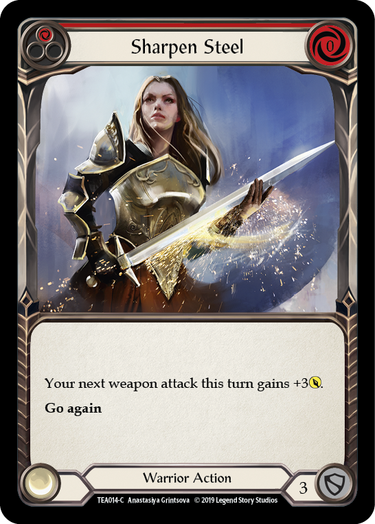 Flesh and Blood TCG | Sharpen Steel (Red) [TEA014-C] (Dorinthea Hero Deck)  1st Edition Normal | The Nerd Merchant