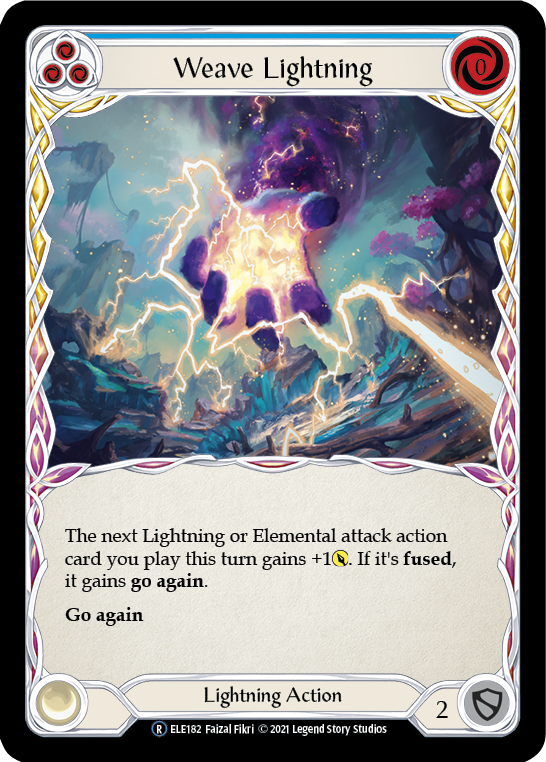 Flesh and Blood TCG | Weave Lightning (Blue) [U-ELE182] (Tales of Aria Unlimited)  Unlimited Rainbow Foil | The Nerd Merchant