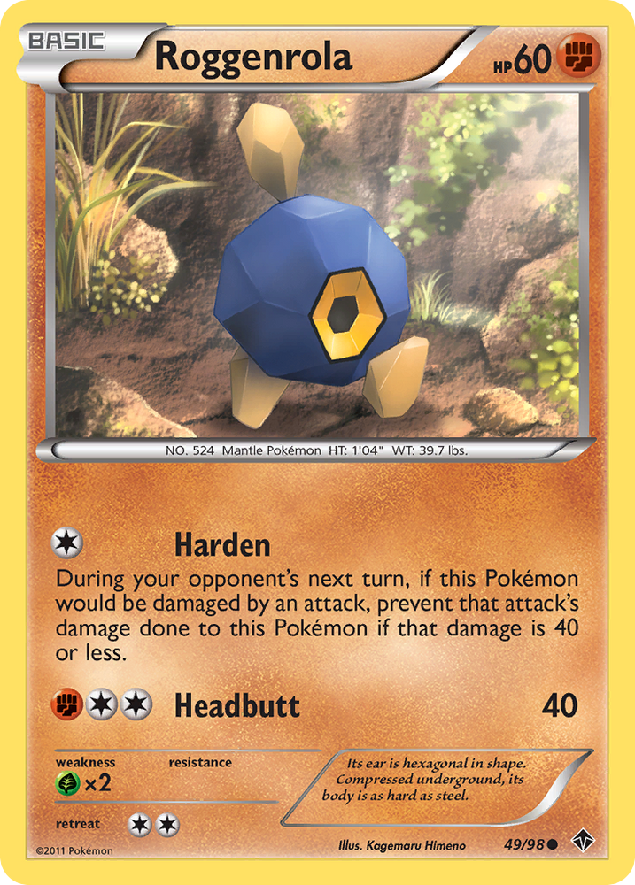 Pokemon | Roggenrola (49/98) [Black & White: Emerging Powers] | The Nerd Merchant