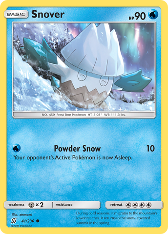 Pokemon | Snover (41/236) [Sun & Moon: Unified Minds] | The Nerd Merchant