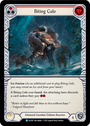 Flesh and Blood TCG | Biting Gale (Red) [ELE007] (Tales of Aria)  1st Edition Rainbow Foil | The Nerd Merchant