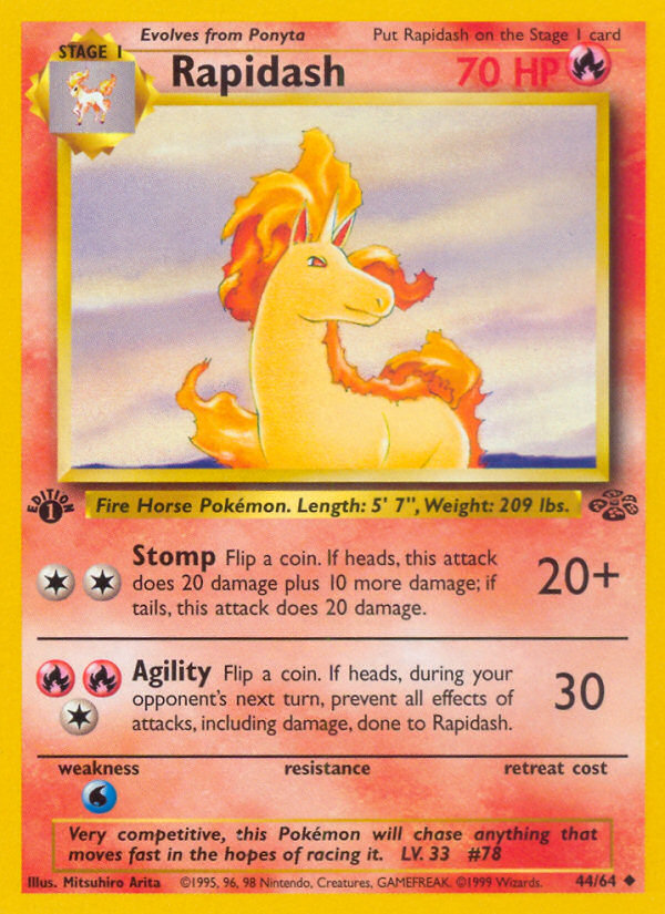 Pokemon | Rapidash (44/64) [Jungle 1st Edition] | The Nerd Merchant