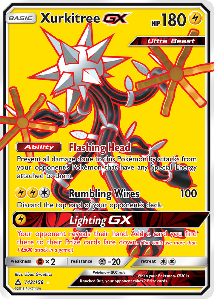 Pokemon | Xurkitree GX (142/156) [Sun & Moon: Ultra Prism] | The Nerd Merchant