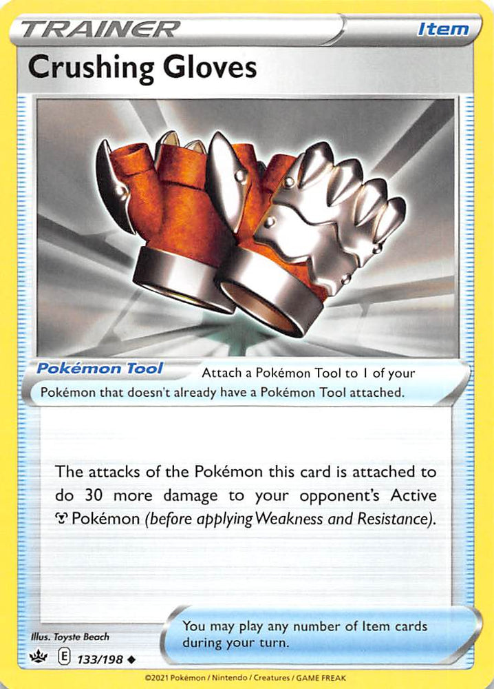 Pokemon | Crushing Gloves (133/198) [Sword & Shield: Chilling Reign] | The Nerd Merchant