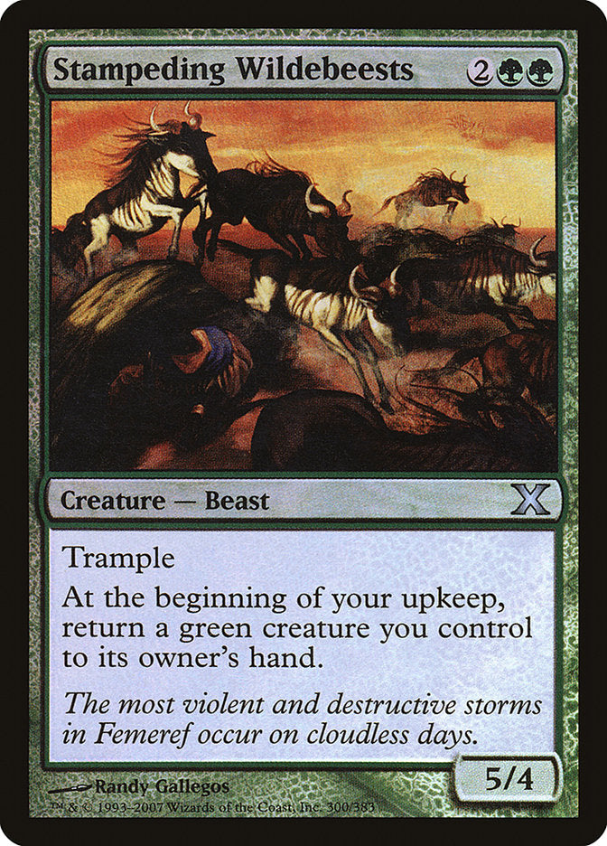 Magic | Stampeding Wildebeests (Premium Foil) [Tenth Edition] | The Nerd Merchant