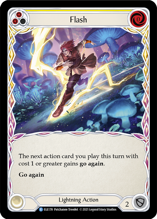 Flesh and Blood TCG | Flash (Yellow) [ELE178] (Tales of Aria)  1st Edition Rainbow Foil | The Nerd Merchant