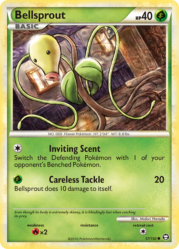 Pokemon | Bellsprout (57/102) [HeartGold & SoulSilver: Triumphant] | The Nerd Merchant