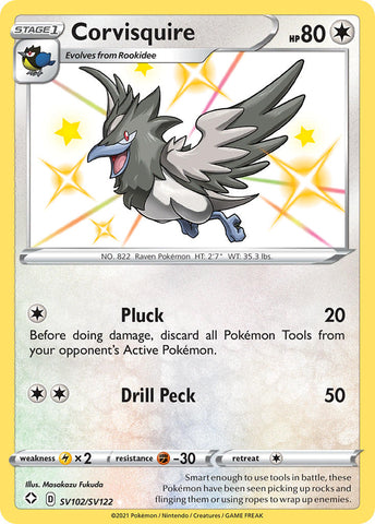 Pokemon | Corvisquire (SV102/SV122) [Sword & Shield: Shining Fates] | The Nerd Merchant