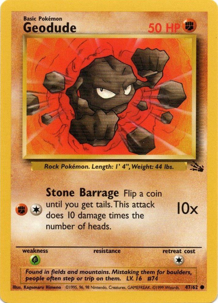 Pokemon | Geodude (47/62) [Fossil Unlimited] | The Nerd Merchant
