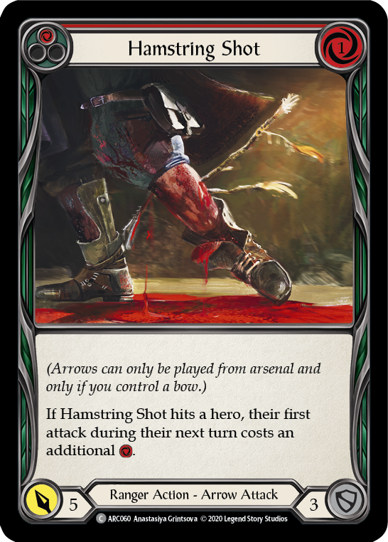 Flesh and Blood TCG | Hamstring Shot (Red) [U-ARC060] (Arcane Rising Unlimited)  Unlimited Normal | The Nerd Merchant