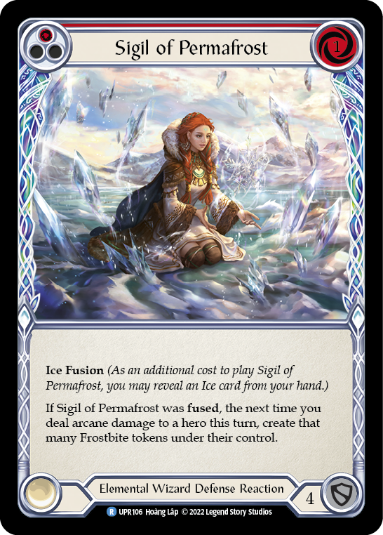Flesh and Blood TCG | Sigil of Permafrost (Red) [UPR106] (Uprising)  Rainbow Foil | The Nerd Merchant