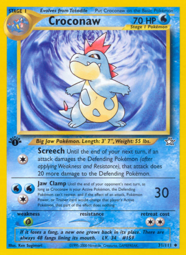 Pokemon | Croconaw (31/111) [Neo Genesis 1st Edition] | The Nerd Merchant