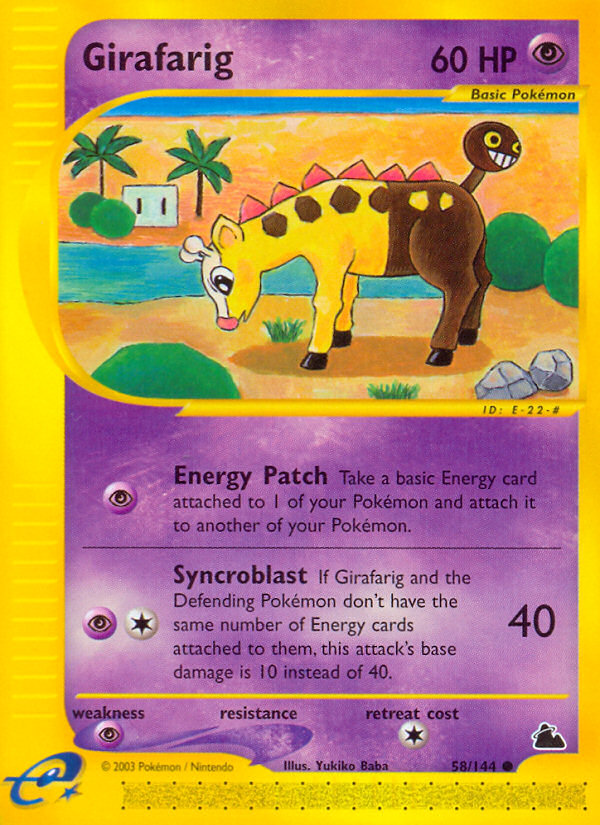 Pokemon | Girafarig (58/144) [Skyridge] | The Nerd Merchant