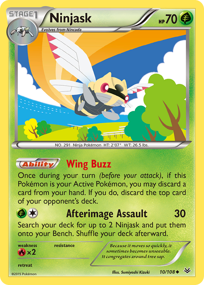Pokemon | Ninjask (10/108) [XY: Roaring Skies] | The Nerd Merchant