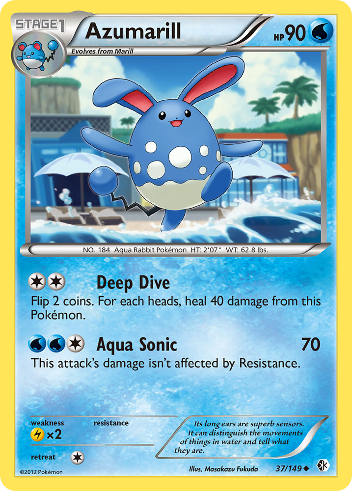 Pokemon | Azumarill (37/149) [Black & White: Boundaries Crossed] | The Nerd Merchant