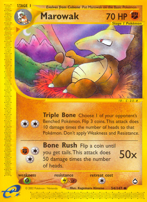 Pokemon | Marowak (54/147) [Aquapolis] | The Nerd Merchant