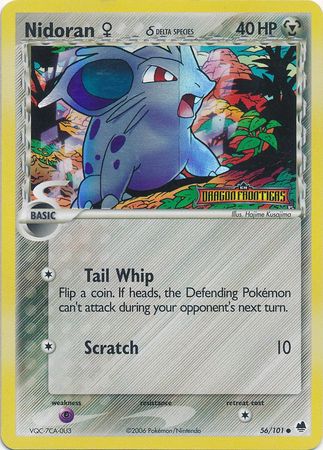 Pokemon | Nidoran (56/101) (Female) (Delta Species) (Stamped) [EX: Dragon Frontiers] | The Nerd Merchant