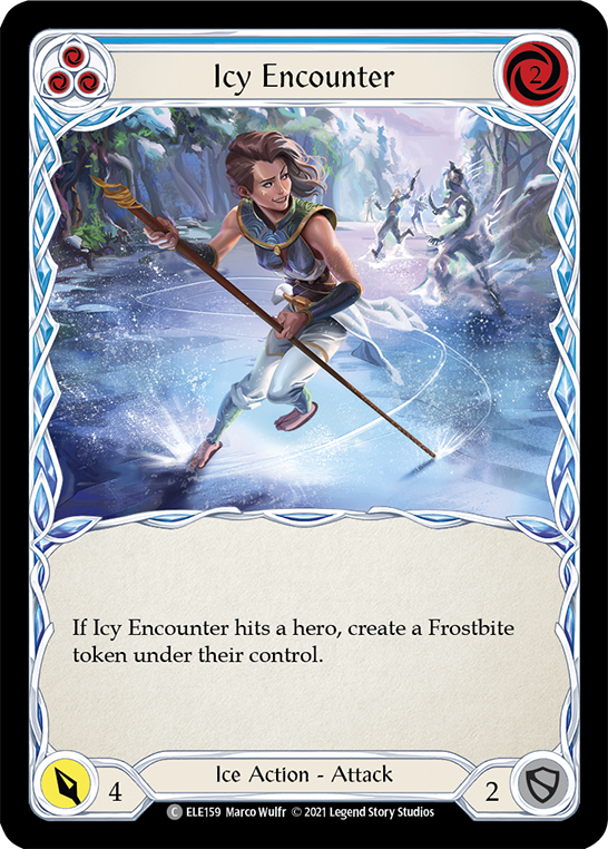 Flesh and Blood TCG | Icy Encounter (Blue) [ELE159] (Tales of Aria)  1st Edition Rainbow Foil | The Nerd Merchant
