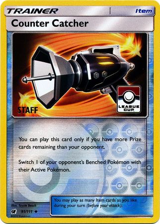 Pokemon | Counter Catcher (91/111) (League Promo Staff) [Sun & Moon: Crimson Invasion] | The Nerd Merchant