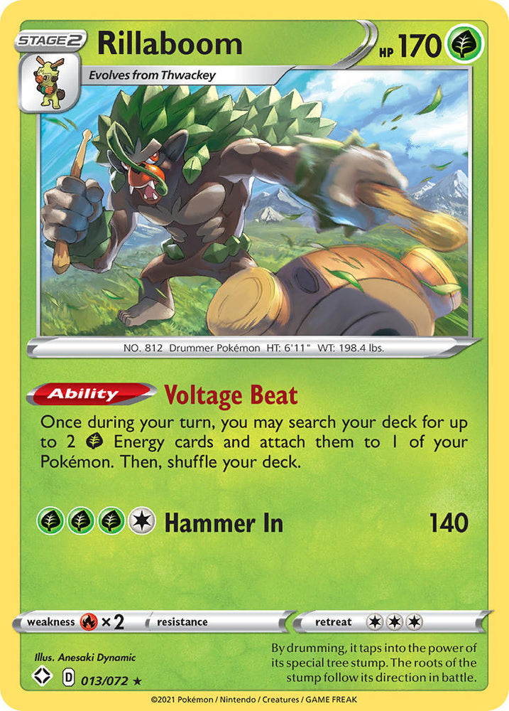 Pokemon | Rillaboom (013/072) [Sword & Shield: Shining Fates] | The Nerd Merchant