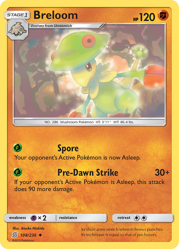 Pokemon | Breloom (108/236) [Sun & Moon: Unified Minds] | The Nerd Merchant