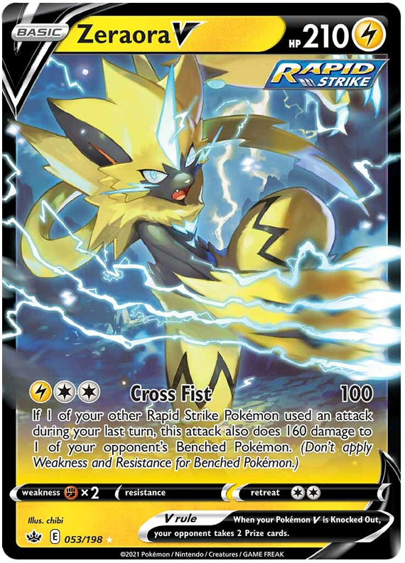 Pokemon | Zeraora V (053/198) [Sword & Shield: Chilling Reign] | The Nerd Merchant