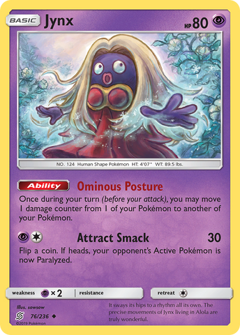 Pokemon | Jynx (76/236) [Sun & Moon: Unified Minds] | The Nerd Merchant