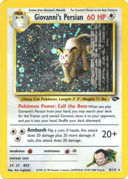 Pokemon | Giovanni's Persian (8/132) [Gym Challenge Unlimited] | The Nerd Merchant