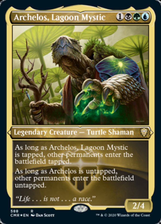 Magic | Archelos, Lagoon Mystic (Etched) [Commander Legends] | The Nerd Merchant