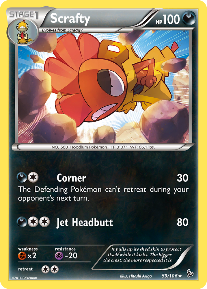Pokemon | Scrafty (59/106) [XY: Flashfire] | The Nerd Merchant