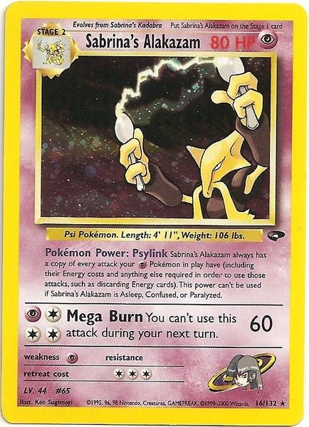 Pokemon | Sabrina's Alakazam (16/132) [Gym Challenge Unlimited] | The Nerd Merchant