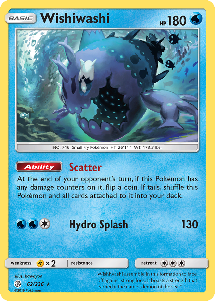 Pokemon| Wishiwashi (62/236) [Sun & Moon: Cosmic Eclipse] | The Nerd Merchant