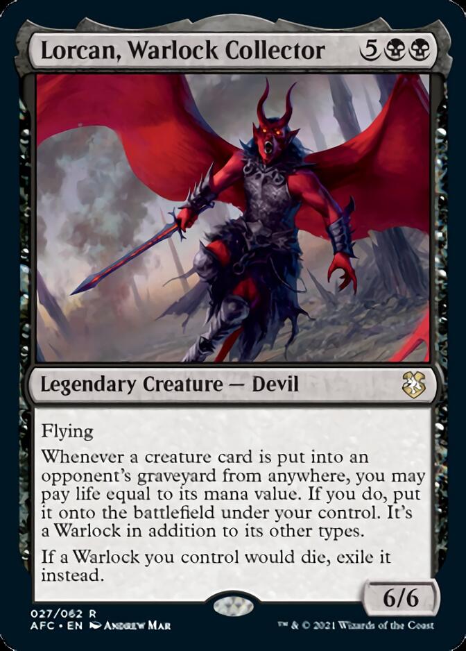 Magic | Lorcan, Warlock Collector [Dungeons & Dragons: Adventures in the Forgotten Realms Commander] | The Nerd Merchant
