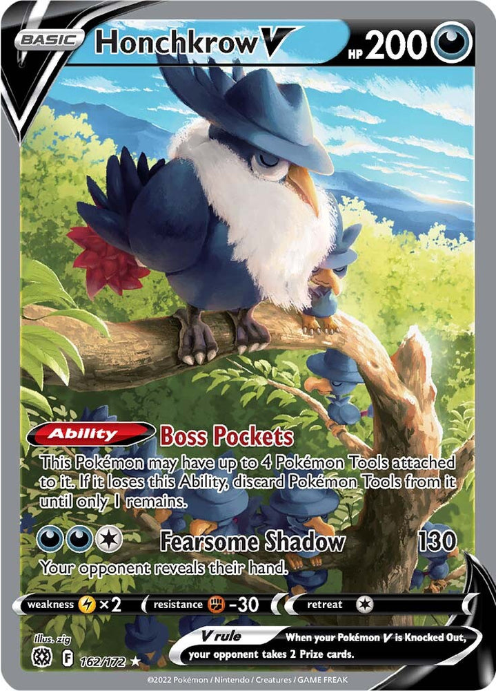 Pokemon | Honchkrow V (162/172) [Sword & Shield: Brilliant Stars] | The Nerd Merchant