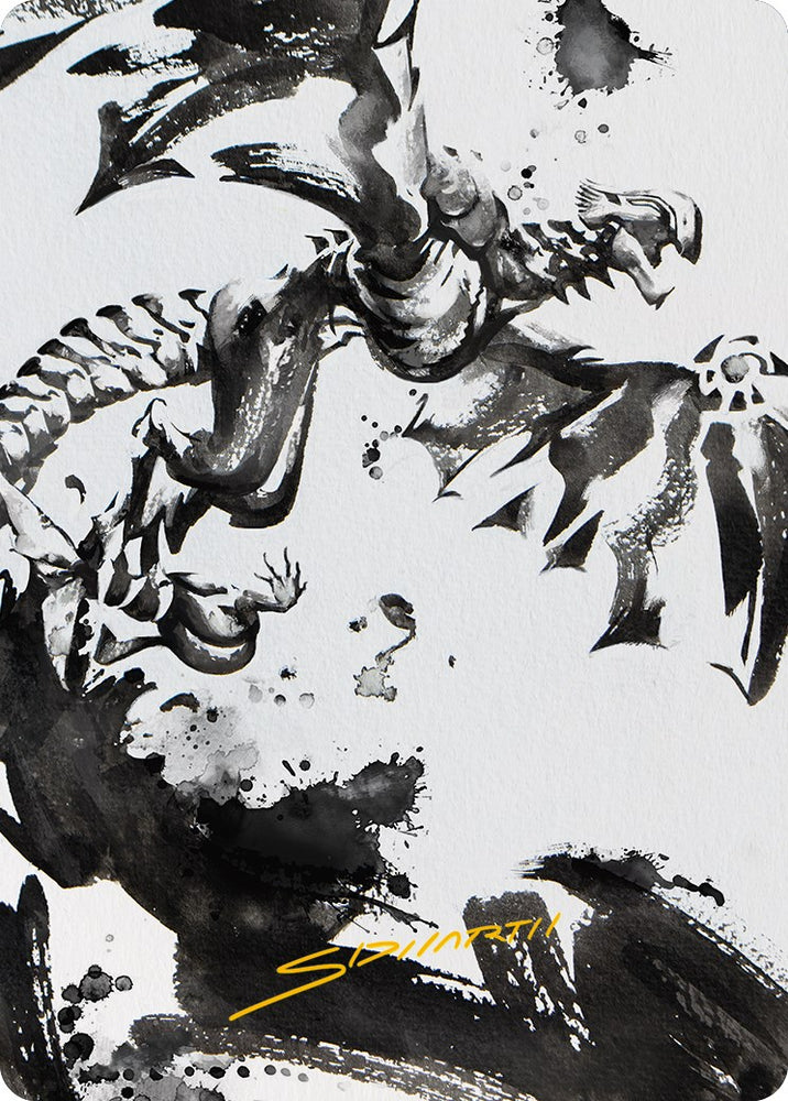 Magic | Quicksilver Fisher Art Card (Gold-Stamped Signature) [Phyrexia: All Will Be One Art Series] | The Nerd Merchant