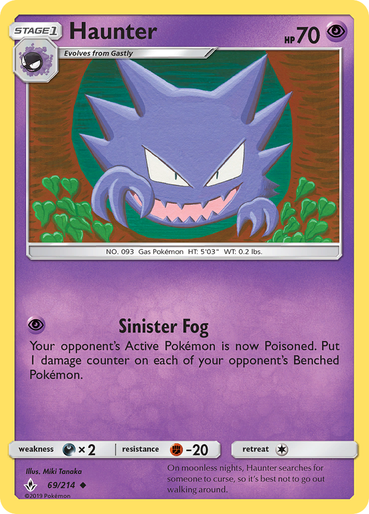 Pokemon | Haunter (69/214) [Sun & Moon: Unbroken Bonds] | The Nerd Merchant