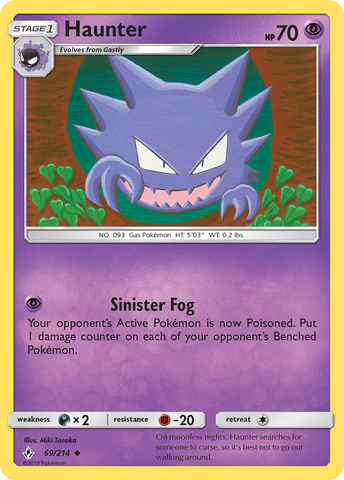 Pokemon | Haunter (69/214) [Sun & Moon: Unbroken Bonds] | The Nerd Merchant