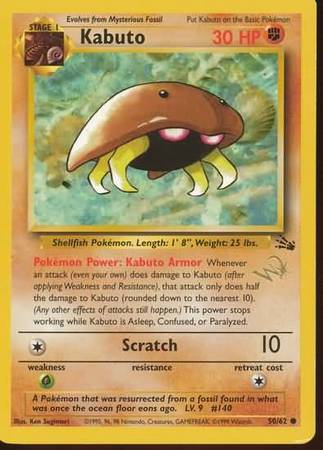 Pokemon | Kabuto (50/62) (W Stamped Promo) [Fossil Unlimited] | The Nerd Merchant