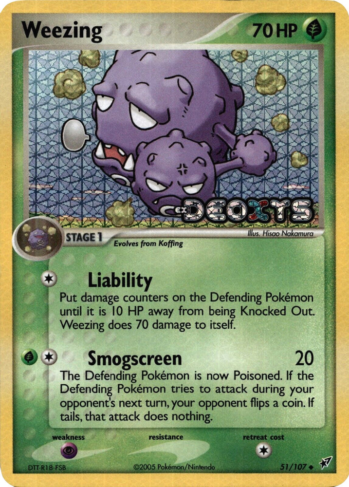 Pokemon | Weezing (51/107) (Stamped) [EX: Deoxys] | The Nerd Merchant
