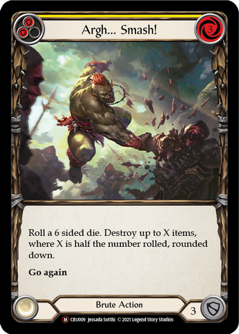Flesh and Blood TCG | Argh... Smash! [U-CRU009] (Crucible of War Unlimited)  Unlimited Rainbow Foil | The Nerd Merchant