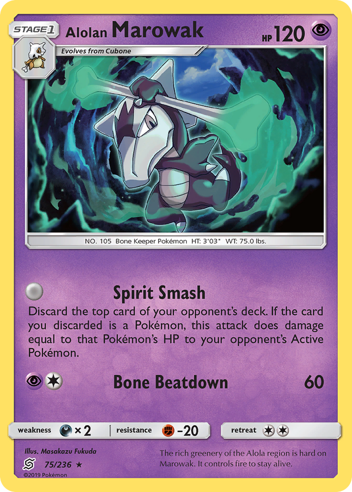 Pokemon | Alolan Marowak (75/236) [Sun & Moon: Unified Minds] | The Nerd Merchant