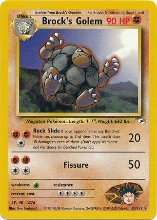 Pokemon | Brock's Golem (20/132) [Gym Heroes Unlimited] | The Nerd Merchant