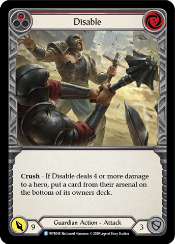 Flesh and Blood TCG | Disable (Red) [U-WTR048] (Welcome to Rathe Unlimited)  Unlimited Normal | The Nerd Merchant